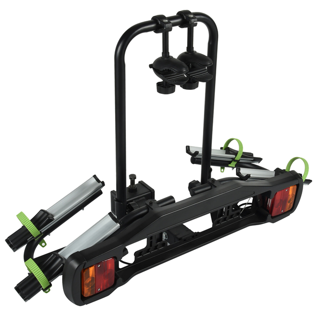 Универсальный дешевый экономический болт на наклоненной 2 велосипедной платформе 50 -миллиметровый буксирный батончик -байк -носитель Black 